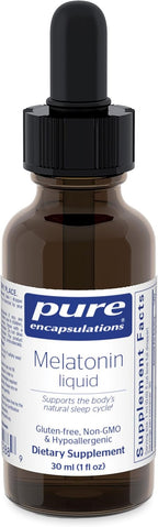 Pure Encapsulations Melatonina Líquida | Suplemento Hipoalergénico Apoya el Ciclo Natural del Sueño | 1 fl. oz. (30 ml)