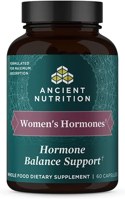 Ancient Nutrition Women's Hormones – Ayuda a Reducir el Estrés, Apoya la Energía y el Equilibrio Hormonal – 60 Cápsulas – Image 1