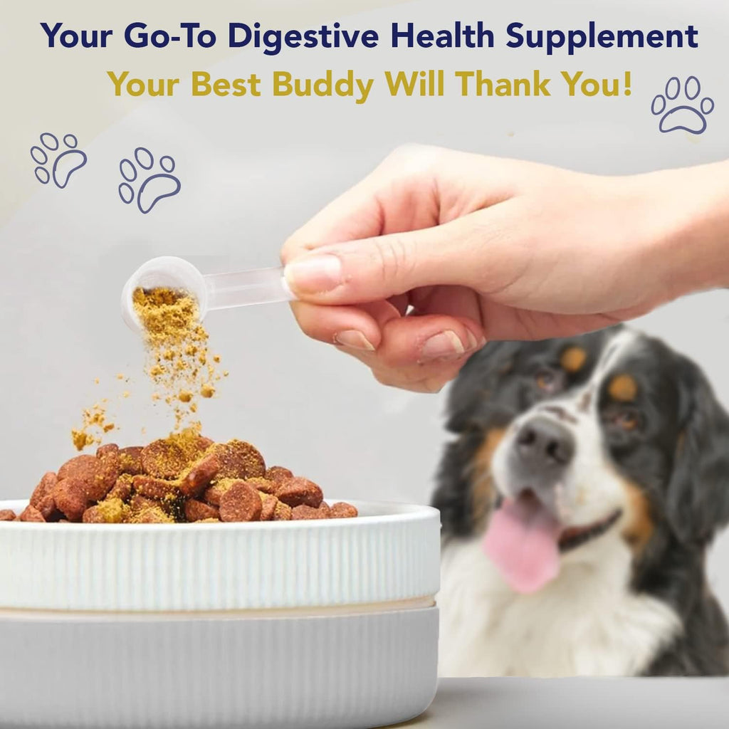 Probiotics for Dogs Digestive Health (Chicken & Bacon) - Probiotic Powder for Dogs - Digestive Aid & Immune Support - Calming Chews - Max Strength