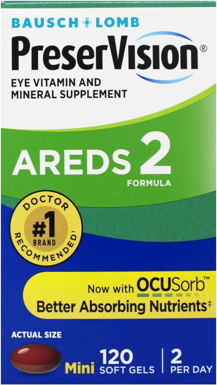 PreserVision AREDS 2 Complemento Ocular con Luteína y Zeaxantina - 120 Cápsulas Blandas (Pack de 3)