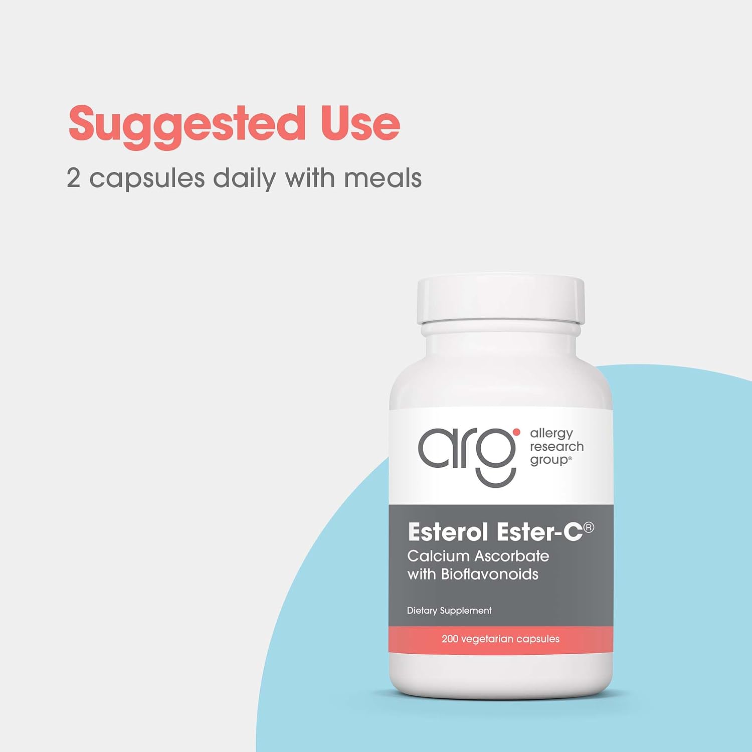 Allergy Research Group Esterol Ester C – Vitamina C tamponada con bioflavonoides y quercetina, 200 cápsulas