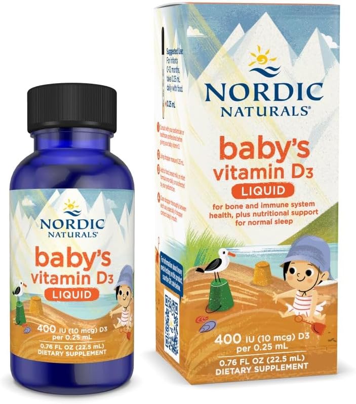 Nordic Naturals Baby's Vitamin D3, sin sabor - 400 UI - 90 dosis