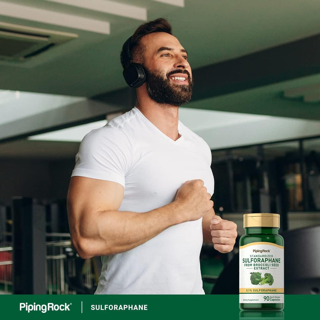 Piping Rock Sulforafano 400 mcg, 90 Cápsulas - Extracto de Semilla de Brócoli