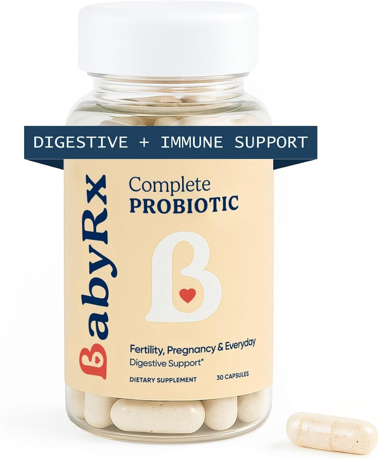 BabyRx Probiótico Completo – 25 mil millones UFC, 10 cepas para embarazo y postparto