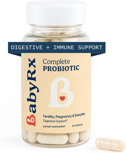 BabyRx Probiótico Completo – 25 mil millones UFC, 10 cepas para embarazo y postparto