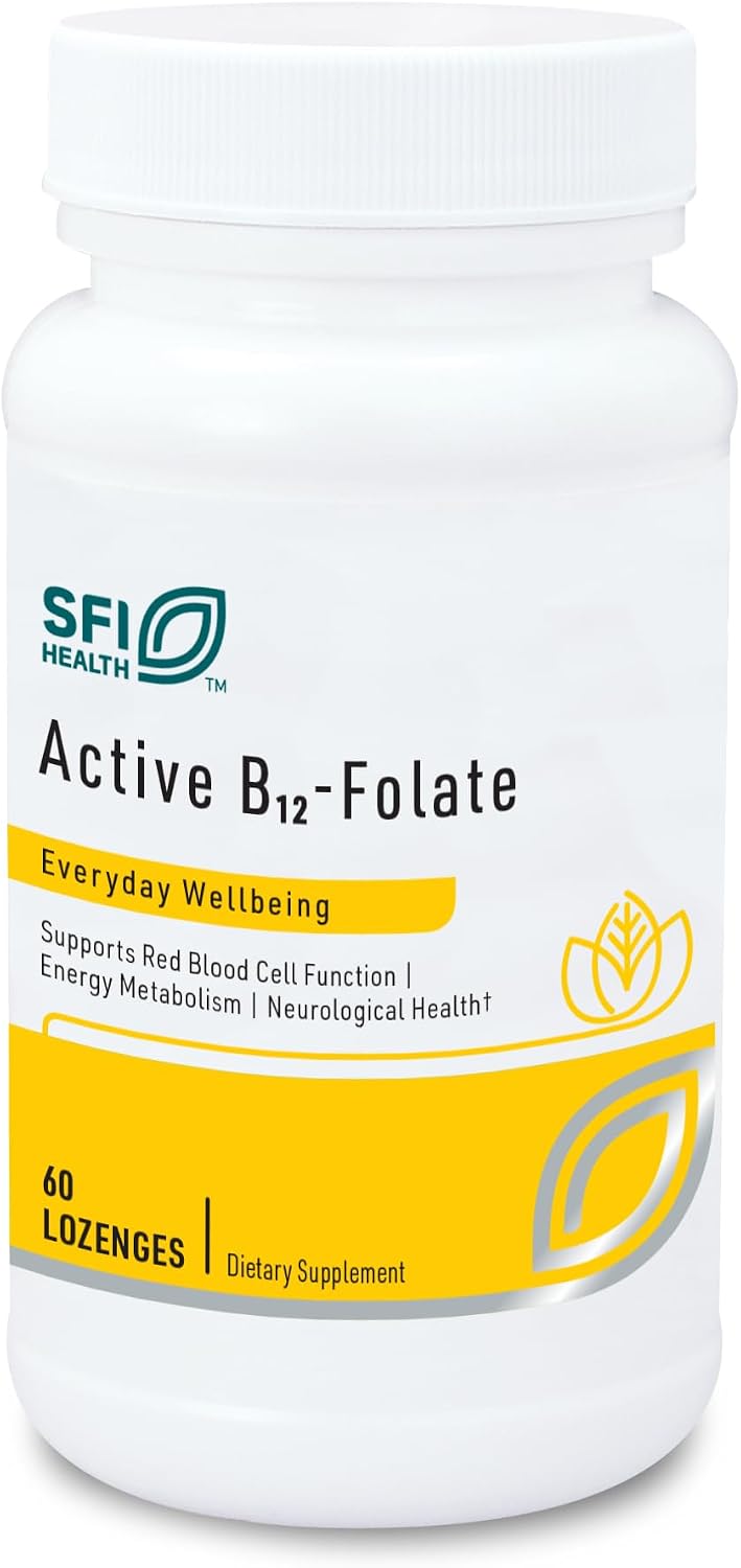 SFI Health Active B12 - Suplemento de folato con metilcobalamina y metilfolato - Comprimidos sublinguales, 60 unidades