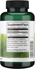 Swanson Escoba de Carnicero 470 mg - 100 Cápsulas (Pack de 2)