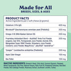 Origin Labs Complemento de Apoyo a las Alergias y el Sistema Inmunitario para Perros, Omega 3, Polen de Abeja, Calostro, Probióticos y Prebióticos, Sabor a Pavo, 90 Masticables Blandos