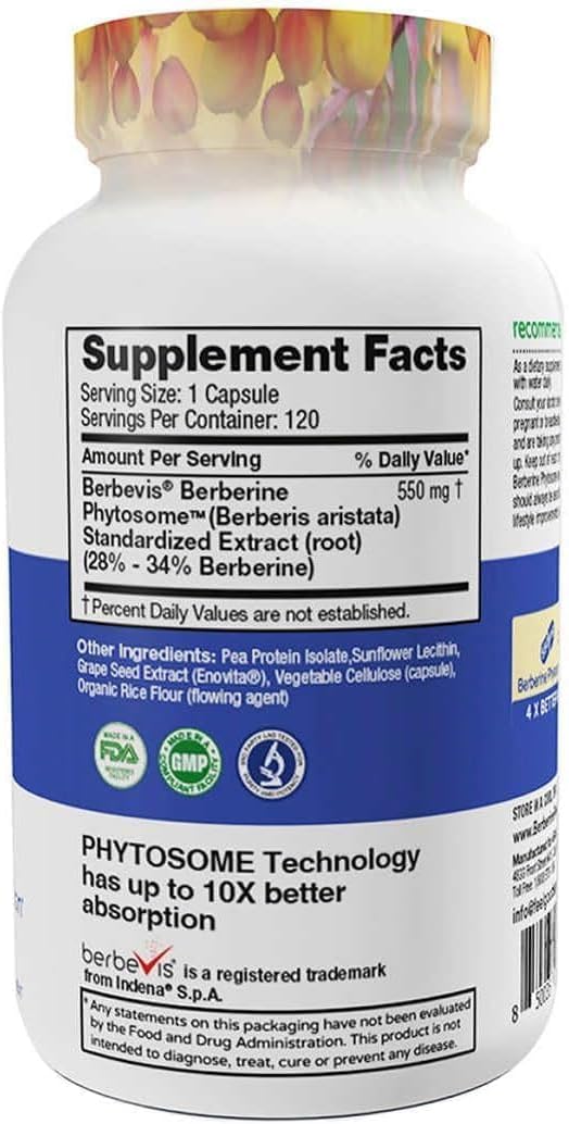 Feel Good Superfoods Berberine Phytosome, 120 Cápsulas Veganas