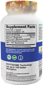 Feel Good Superfoods Berberine Phytosome, 120 Cápsulas Veganas