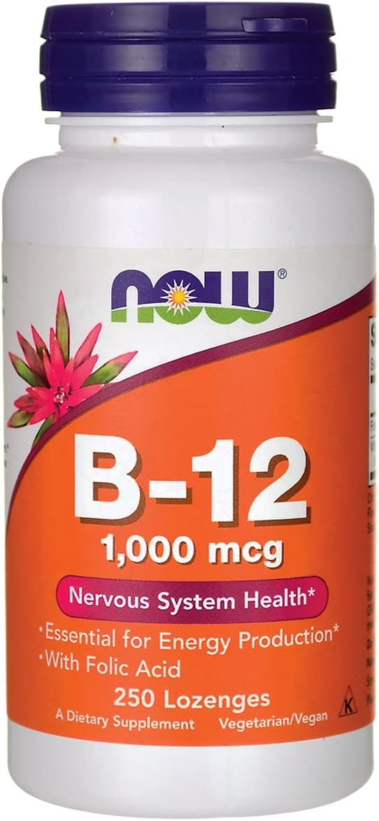 NOW Foods B-12, 100 Pastillas Masticables