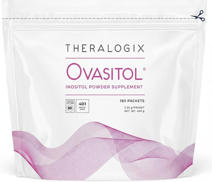Theralogix Ovasitol Inositol Powder Packets - 90-Day Supply - Myo-Inositol & D-Chiro Inositol - NSF Certified - 180 Packets – Image 1