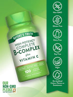 Nature's Truth B-Complex with Vitamin C, Timed Release, 100 Tablets (3 Pack)