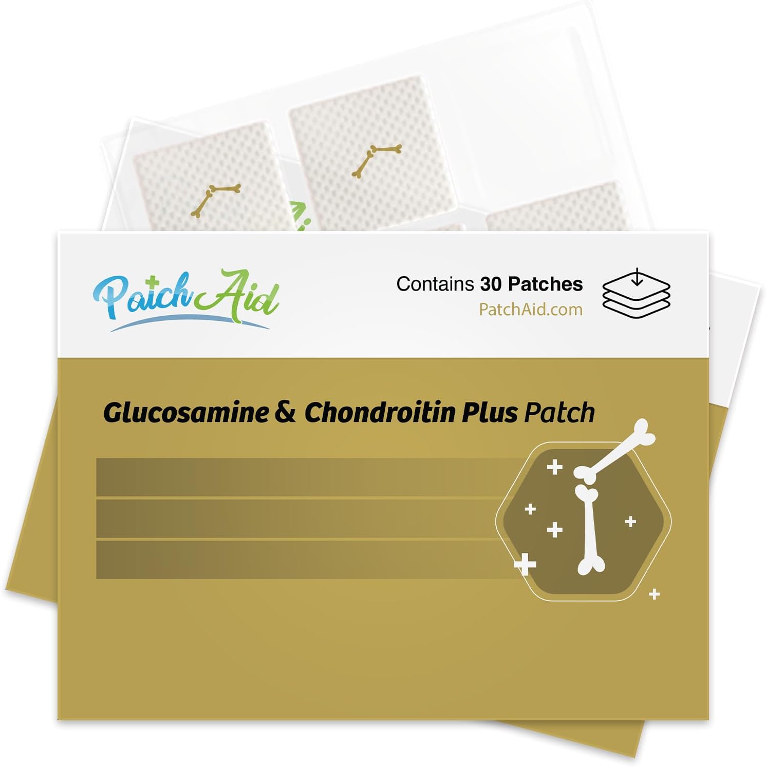 PatchAid Parche Tópico de Glucosamina y Condroitina (Suministro para 30 Días)