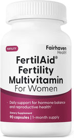 Fairhaven Health FertilAid para Mujer – Vitaminas Prenatales y Suplemento de Fertilidad con Vitex y Folato – Apoya la Regularidad del Ciclo y la Ovulación* – 90 Cápsulas