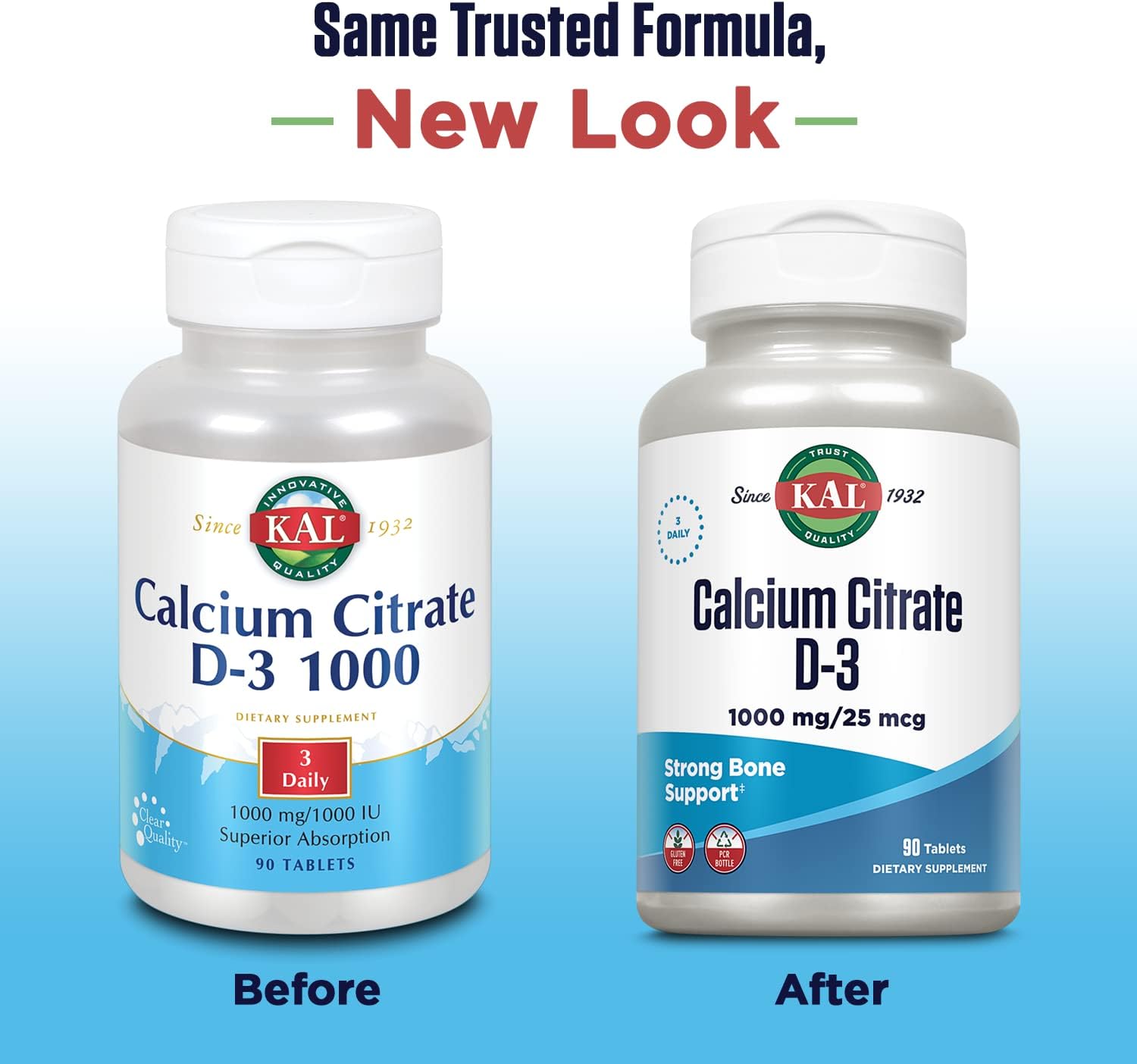 KAL Citrato de Calcio con Vitamina D3 - 1000 mg, 90 Comprimidos