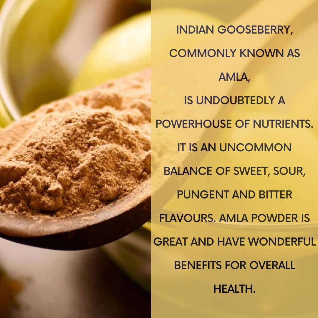 mGanna 100% Natural Amla/Indian Gooseberry/Emblica Officinalis Powder for Skin, Hair and Health Care 100 GMS