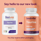 BESTVITE Taurina 1000mg (240 Cápsulas Vegetarianas)