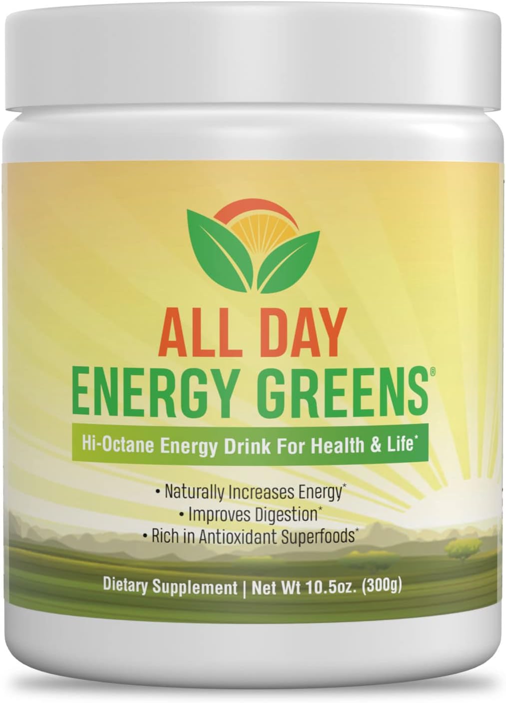 IVL - All Day Energy Greens - Superfood Green Powder Blend, Fruity Flavor