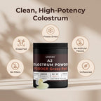govedic Polvo de Calostro Bovino para Adultos — Vacas A2 Alimentadas con Pasto, 40%+ IgG | Salud Intestinal, Apoyo Inmunológico y Recuperación Muscular | Sin Sabor | 50 Porciones