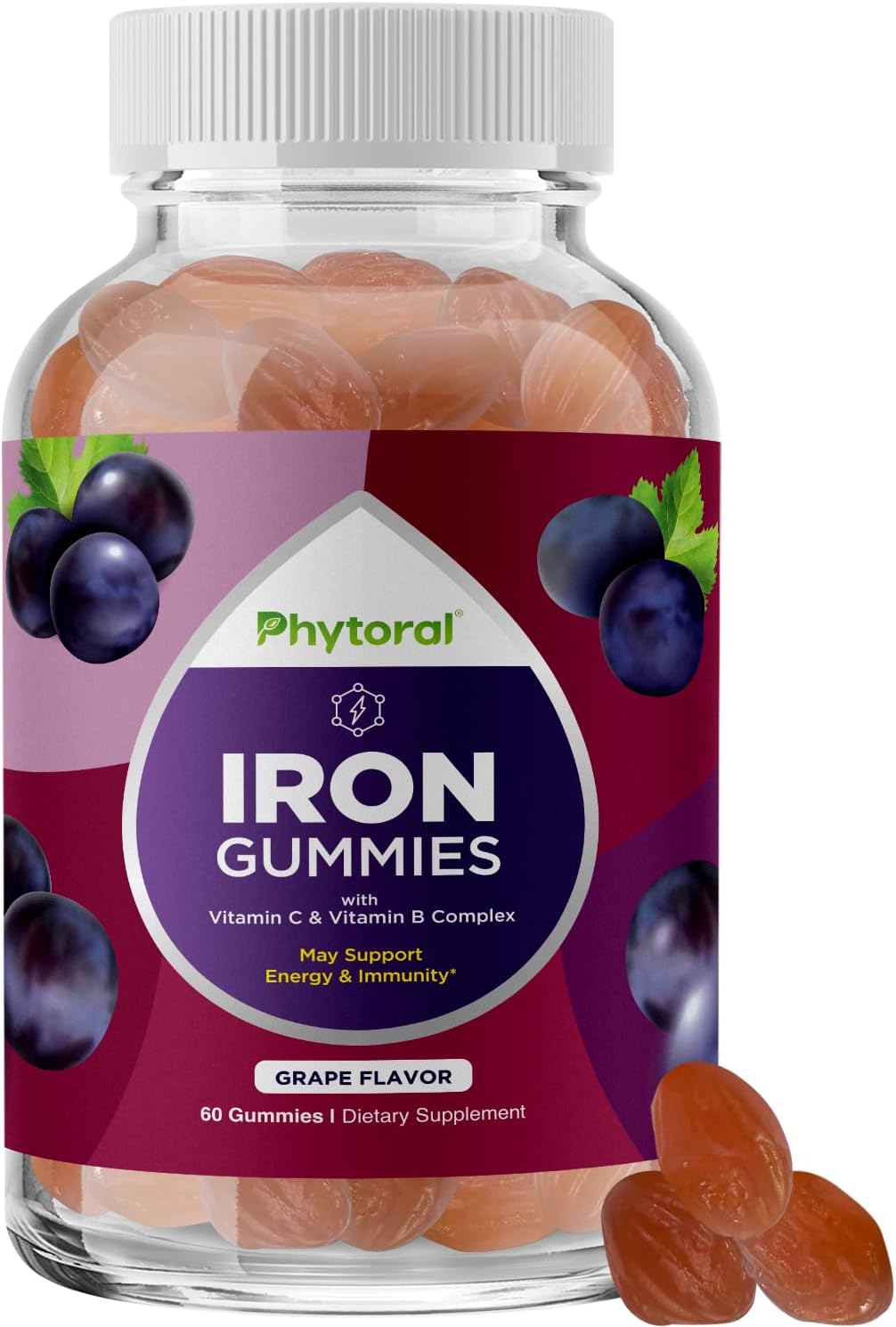 Phytoral Gomitas Multivitamínicas Naturales con Hierro - 60 uds