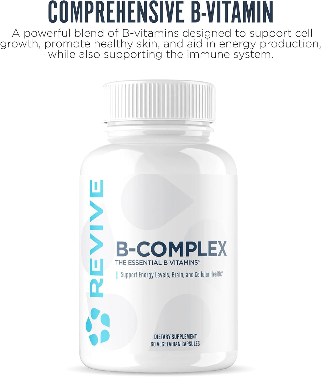 Revive MD Complejo de Vitamina B – Cápsulas para Hombres y Mujeres (60 Servicios)