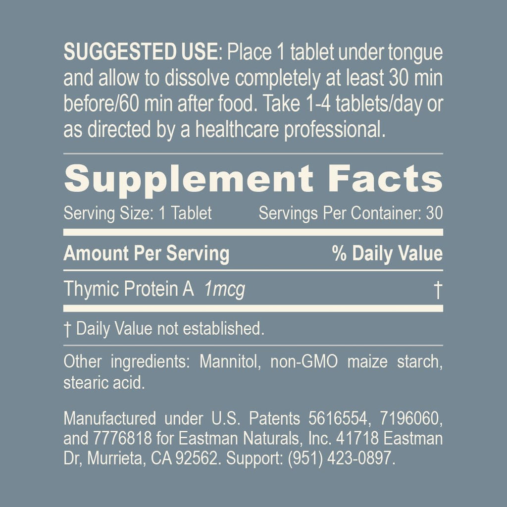 ProBoost Thymic Protein A Tablets (1 mcg TPA) - Apoyo Inmunológico - 30 Comprimidos Sublinguales