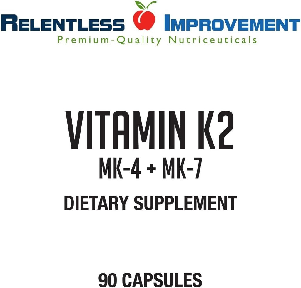 Vitamina K2 MK4 + MK7 Alta Potencia (15000 mcg MK-4 + 60 mcg MK-7) - 90 Cápsulas Vegetales