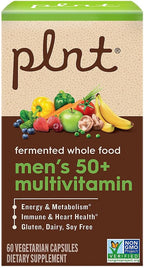 plnt Fermented Whole Food Men's 50+ Multivitamin (60 Cápsulas Veganas)
