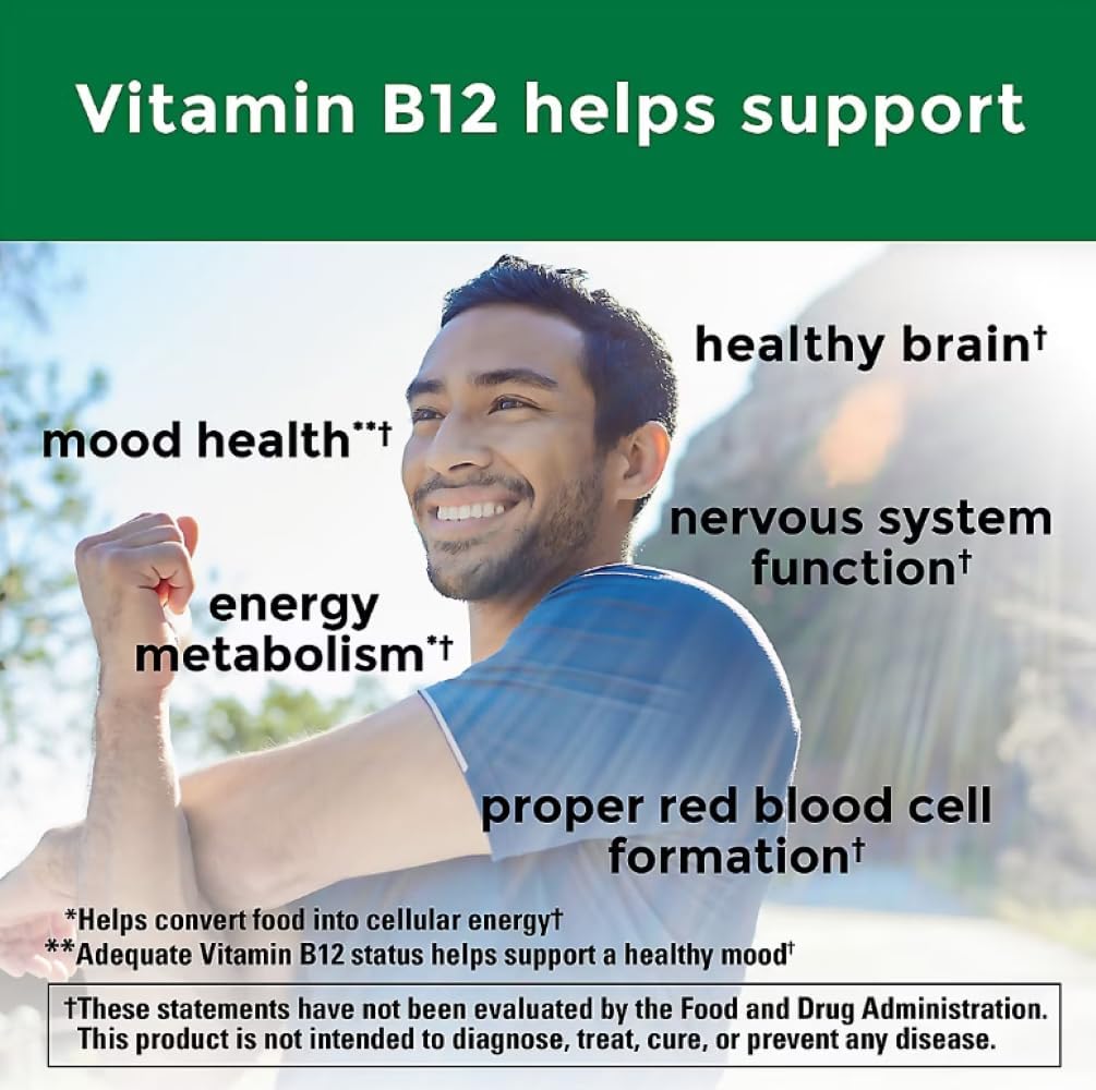 Nature Made Vitamina B12 Gominolas Extra Strength 3000 mcg por 2 gominolas (160 unidades)