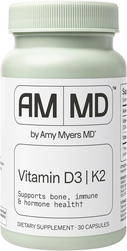 Amy Myers MD Vitamina D3/K2 10.000 UI - 30 Cápsulas – Image 1