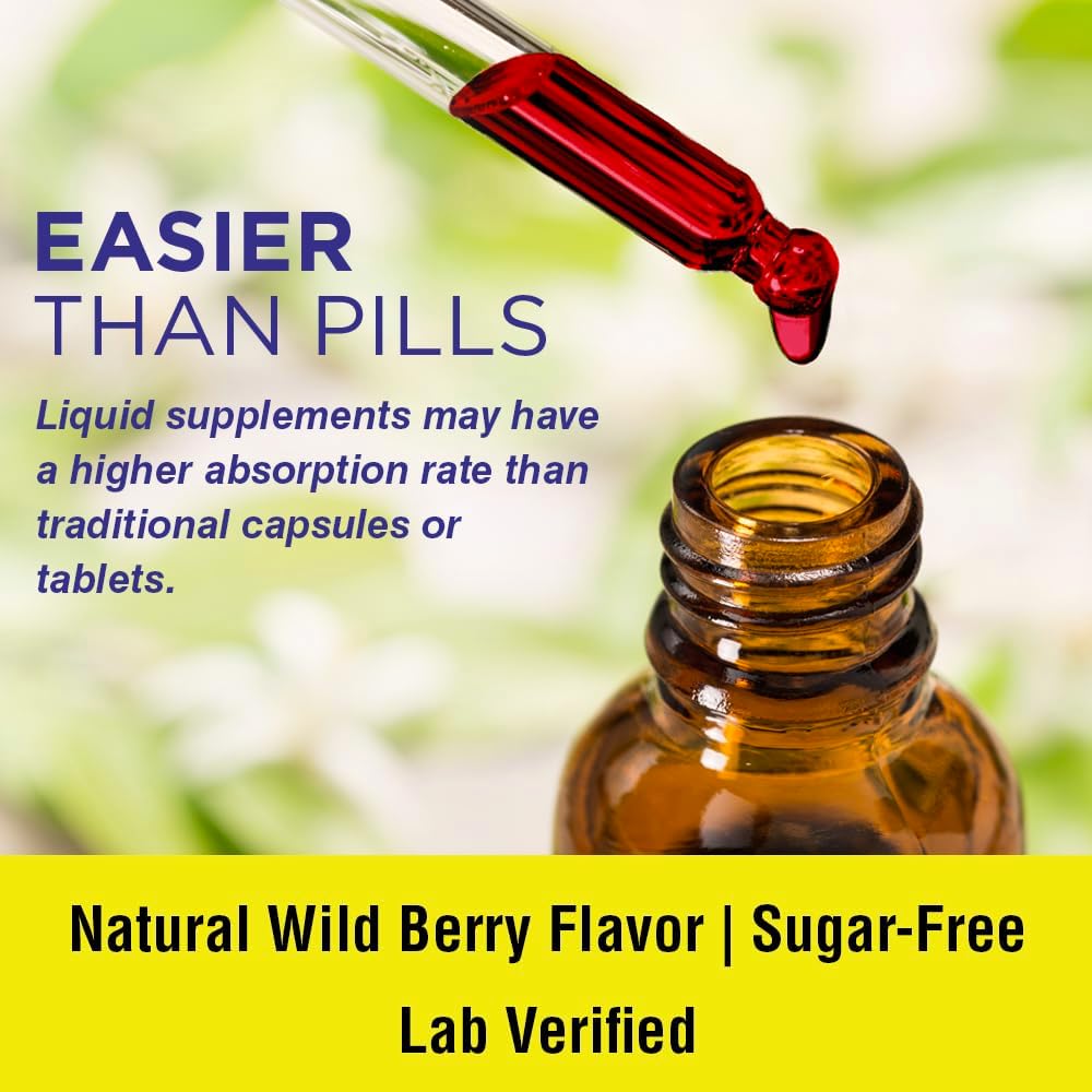 Nature's Life B12 Drops 5000 mcg - Methylcobalamin Vitamin B12 - Natural Mixed Berry Flavor Liquid Supplement, Sugar-Free 59 ml