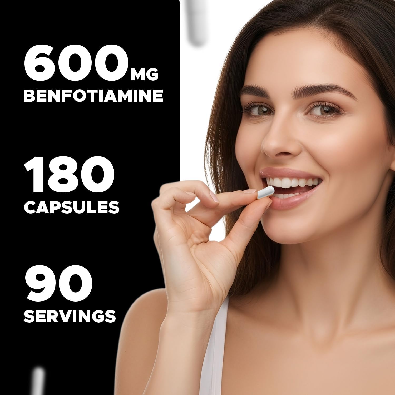 Vitabod Benfotiamina 600mg – 180 Cápsulas Vegetarianas – Suplemento de Vitamina B1 Liposoluble