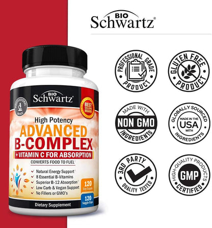 Complejo B con Vitamina C para Máxima – Sistema inmunitario: La vitamina C refuerza las defensas del organismo, – Image 5