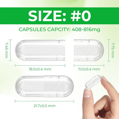 Cápsulas Vacías Veganas Tamaño 0 (100 uds) - Sin Gluten, No GMO, Certificado Halal - Kit de Relleno con 2 Cucharas – Image 7