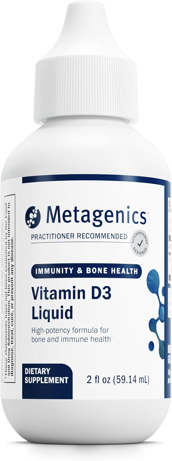 Metagenics Liquid Vitamin D3 - High Absorption - Bone & Immunity Supplement - 2 fl oz (59 ml) - 2,275 Doses