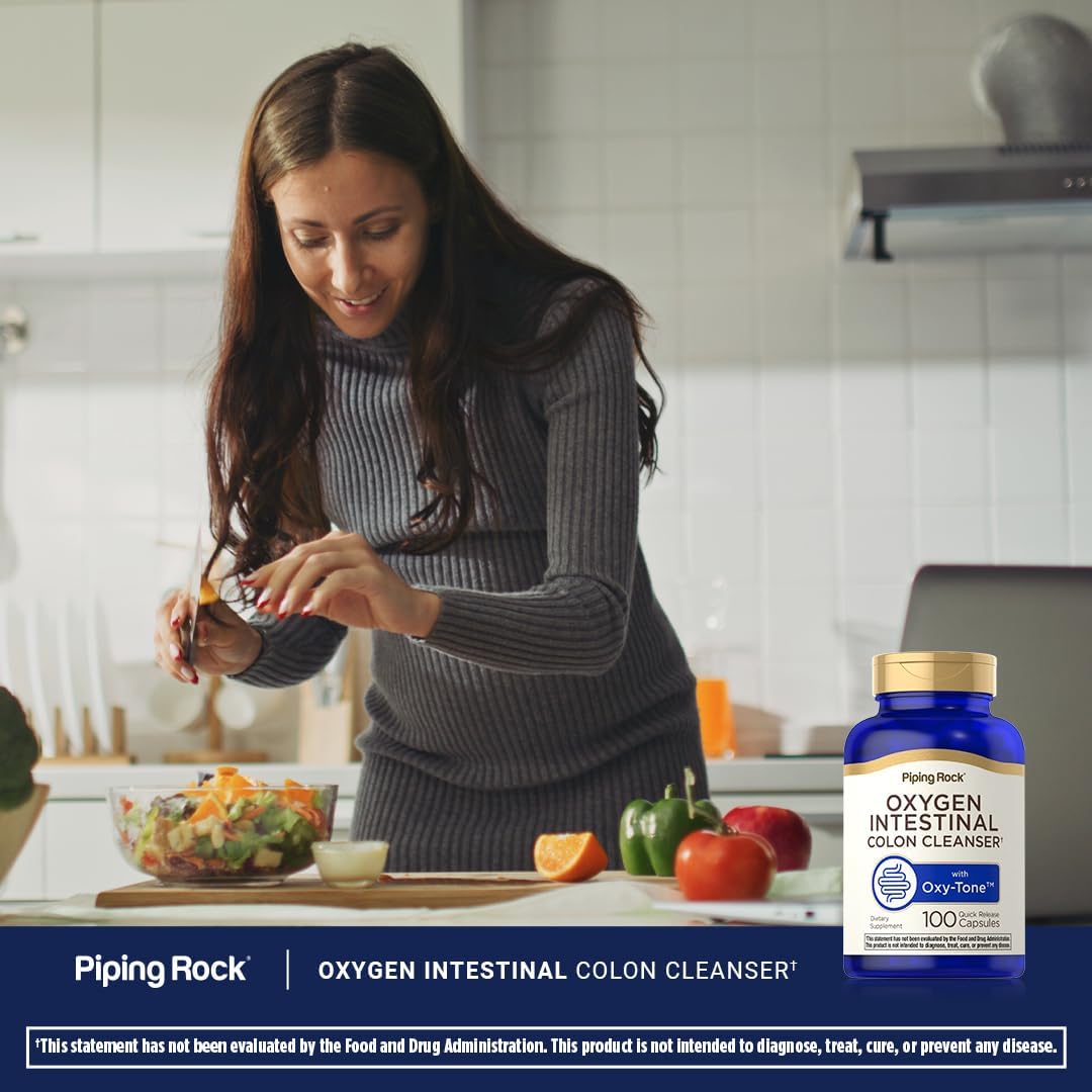 Piping Rock Colon Cleanse - 100 Cápsulas - Limpiador Intestinal con Magnesio Ozonizado