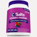 C-Salts Vitamina C Tamponada en Polvo - Orgánica, Frutos Rojos, 4000mg, 84 Porciones