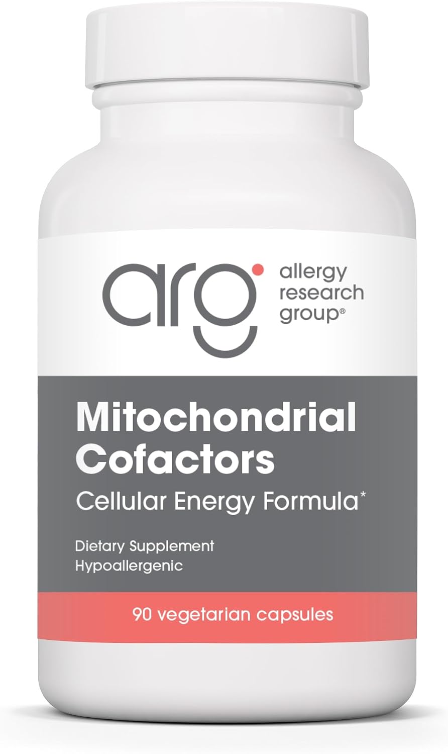 ARG Cofactores Mitocondriales - 300 mg Acetil-L-Carnitina, CoQ10, Vitamina B6 y Magnesio - 90 Cápsulas Vegetarianas
