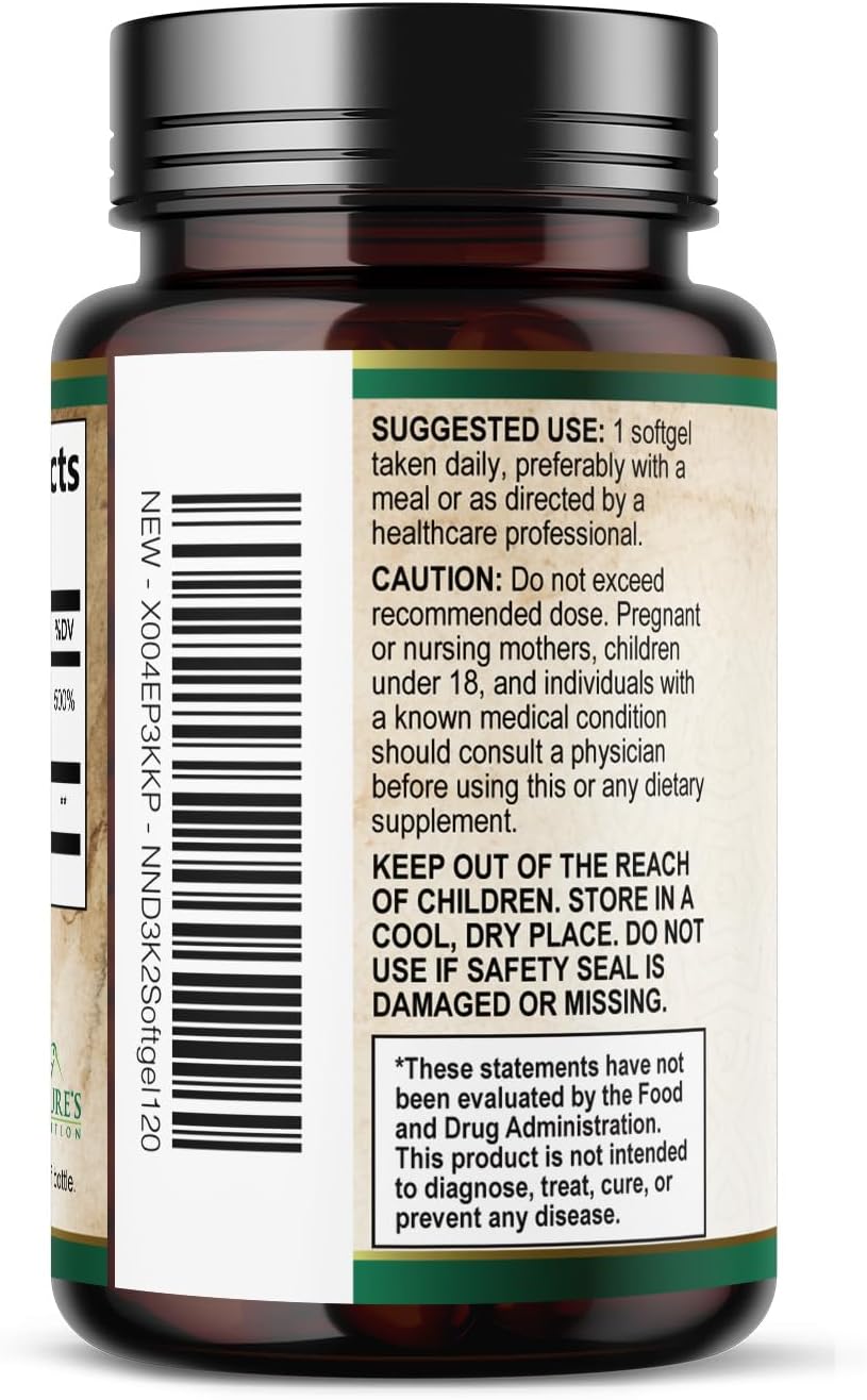 Vitamina D3 4000 UI + K2 (MK-7) 100 mcg - Suplemento 2 en 1 para Huesos, Corazón e Inmunidad - 240 Cápsulas Blandas