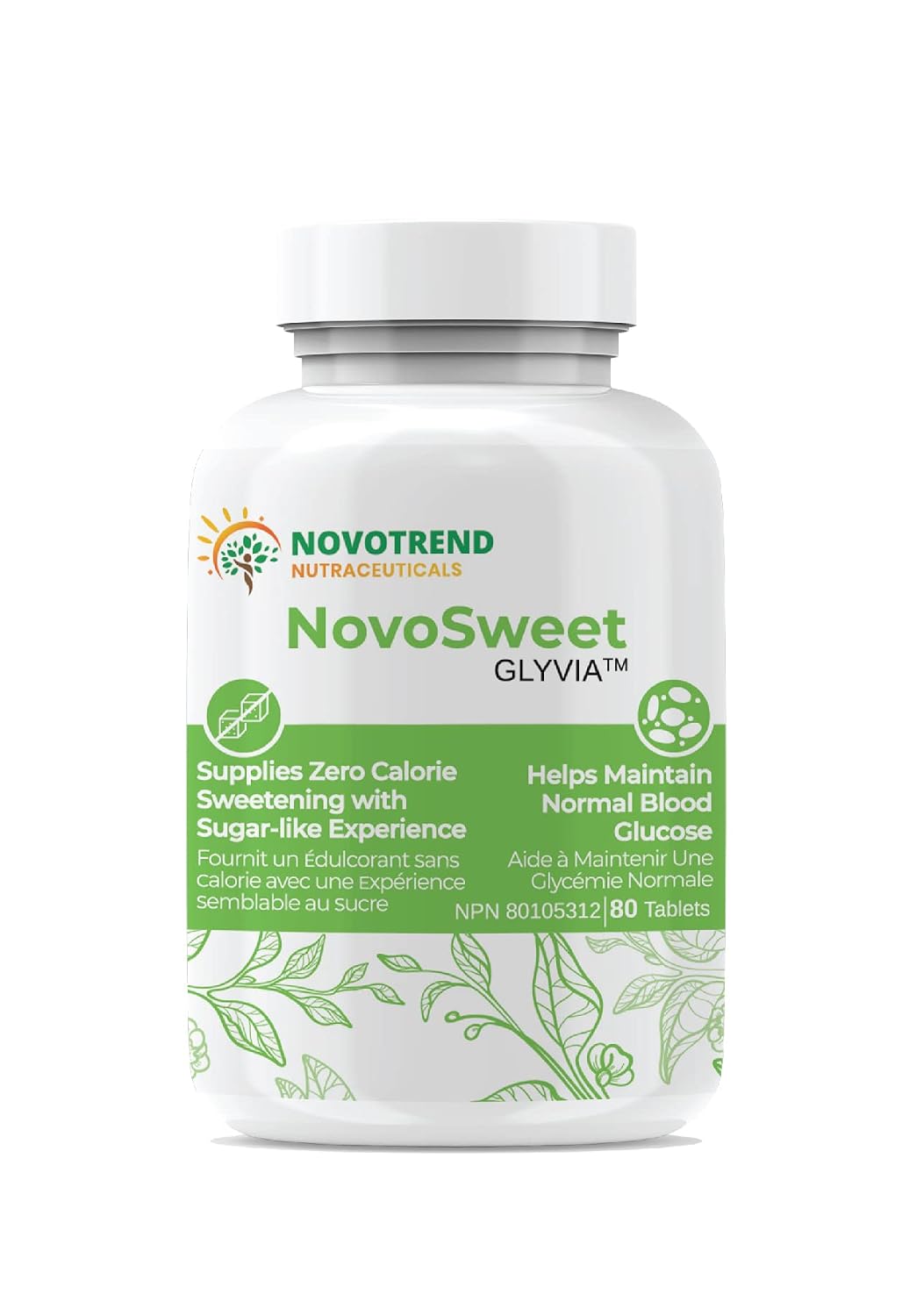 NovoSweet Glyvia 80 Tablets Natural Sweetener