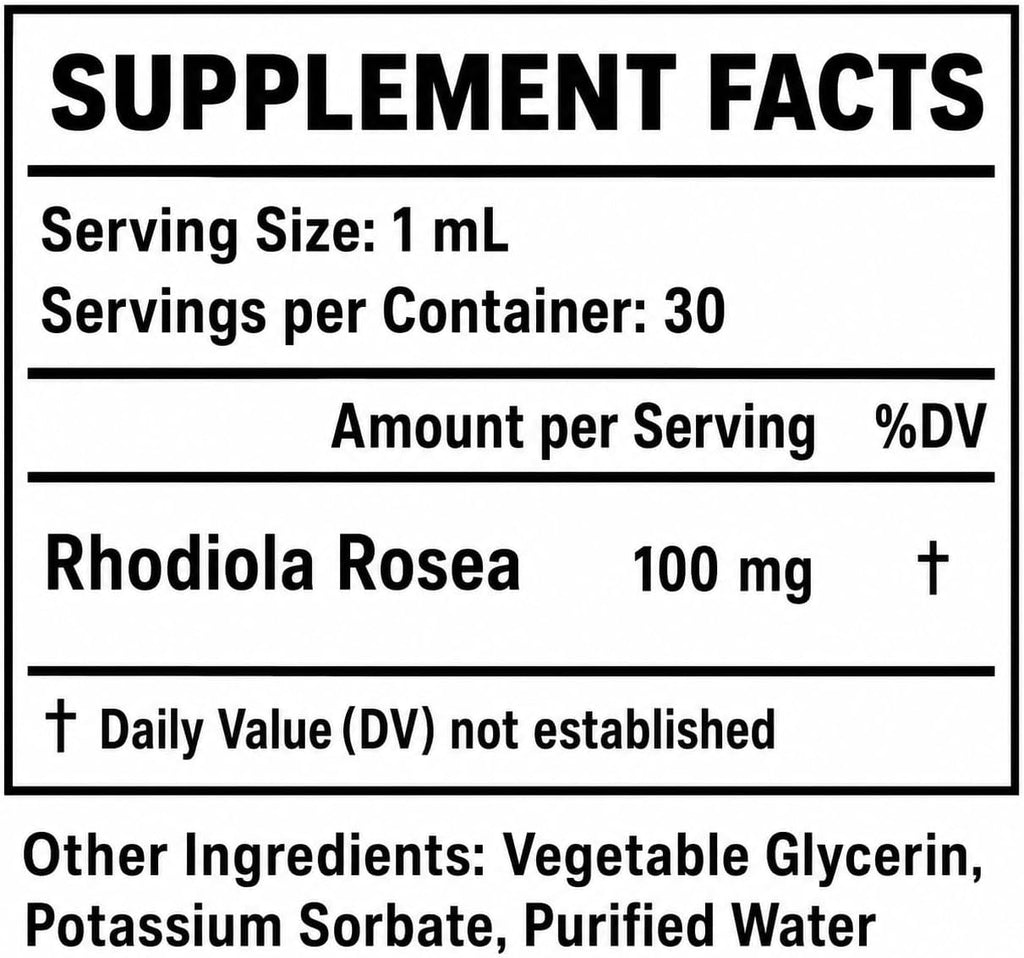 Rhodiola Rosea - Complemento en Gotas Líquidas - 2 Envases de 30 ml