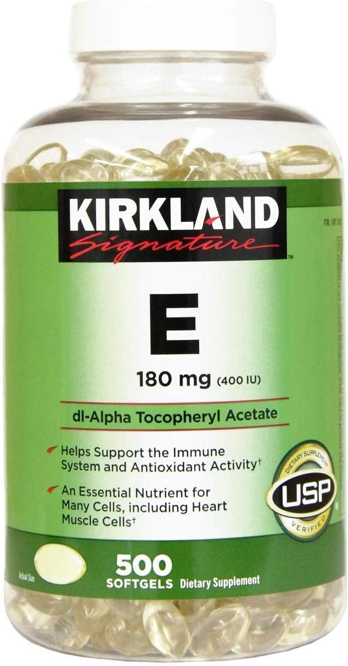 Kirkland Signature Vitamina E 180mg, 500 Cápsulas Blandas