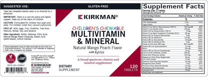 Kirkman Children's Chewable Multivitamin & – Vitamina B12: contribuye al metabolismo energético normal. – Image 3