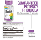 SOLARAY Rhodiola Rosea Root Extract, 100 mg, 30 Vegan Capsules