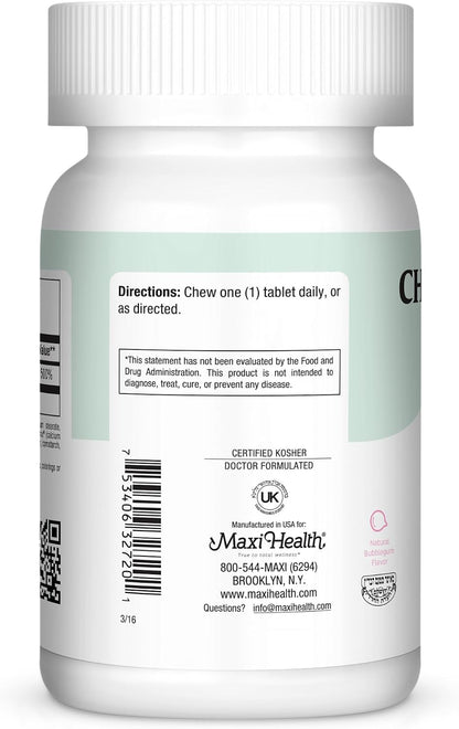 Maxi Health Vitamina D3 2000 IU Masticable - – Contribuye al mantenimiento de los huesos en condiciones normales. – Image 3