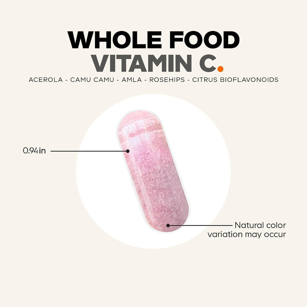 Codeage Instantfood Vitamina C de Alimentos Enteros - 500mg, 60 Cápsulas