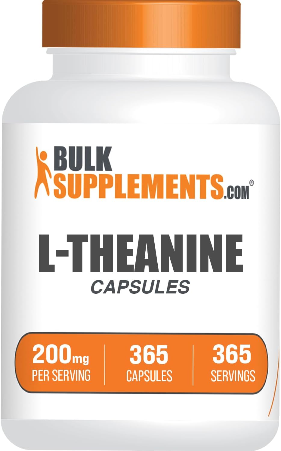 BulkSupplements L-Teanina 200mg Cápsulas - 365 Cápsulas