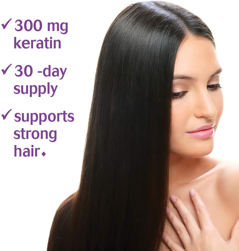 Bluebonnet Nutrition Beautiful Ally Keratin Care - Complemento capilar con biotina y queratina (30 cápsulas)