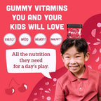 Llama Naturals Multivitamínico Infantil - Gomitas de Fruta Real, Sin Azúcar, Orgánico y Vegano - 90 Gomitas Sabor Cereza